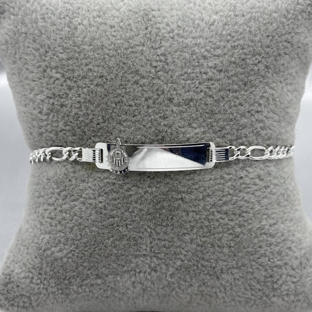 #ESC196 - Esclava Escudo Chivas Fútbol Plata - A12/3.3