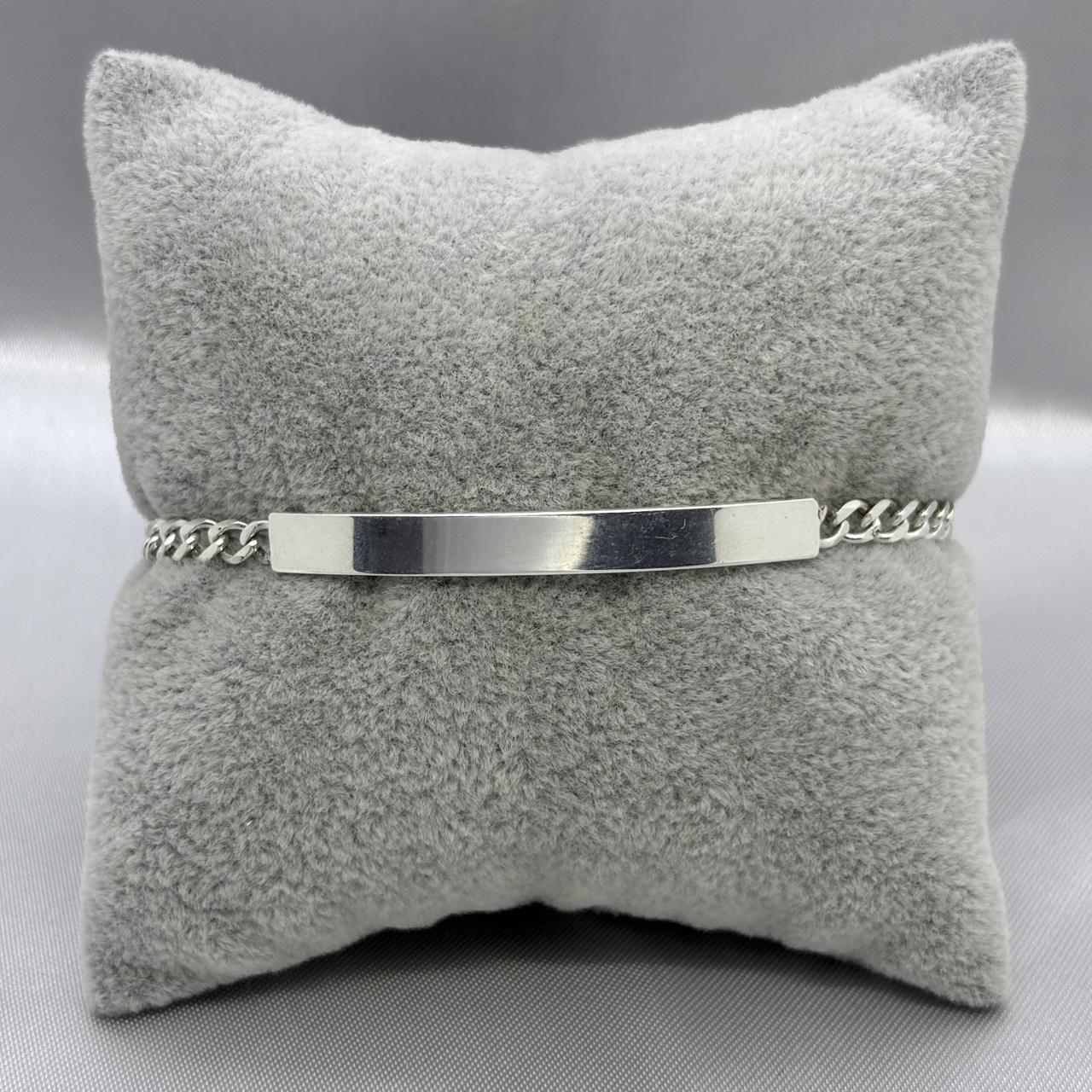 #ESC214 - Esclava Barbada Plata - 100 - 4 mm - A06/6.9