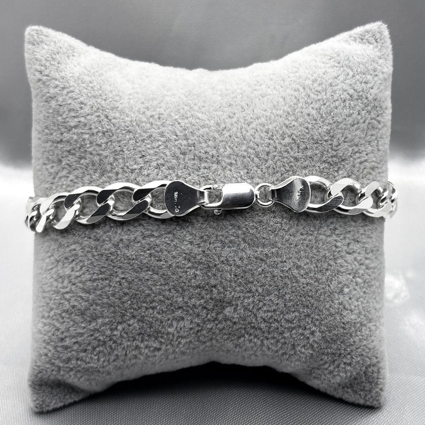 #ESC241 - Esclava Barbada De Plata - 200 - 8.5 mm - A06/21.6