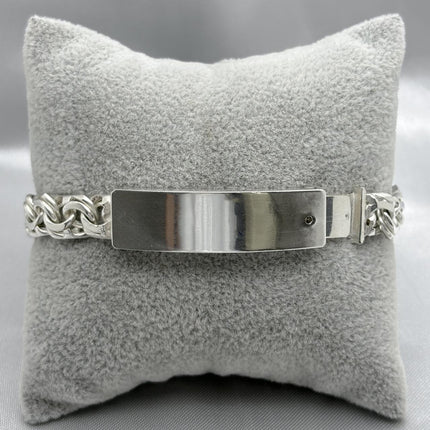 #ESC246 - Esclava Tejido Chino Placa En Caja Plata - 9 mm - A06/38.4