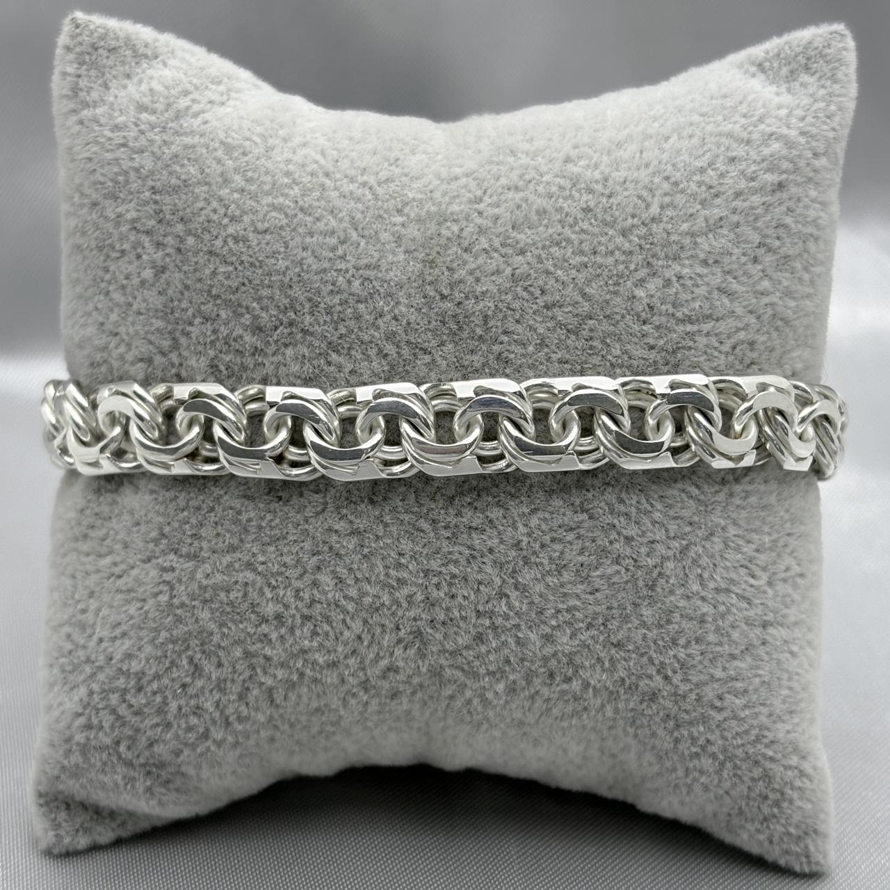 #ESC246 - Esclava Tejido Chino Placa En Caja Plata - 9 mm - A06/38.4