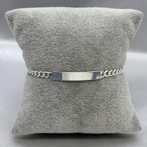 #ESC249 - Esclava Barbada Plata - 100 - 4 mm - A06/4.4