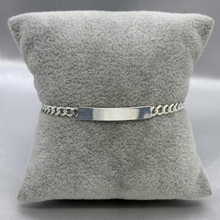 #ESC249 - Esclava Barbada Plata - 100 - 4 mm - A06/4.4