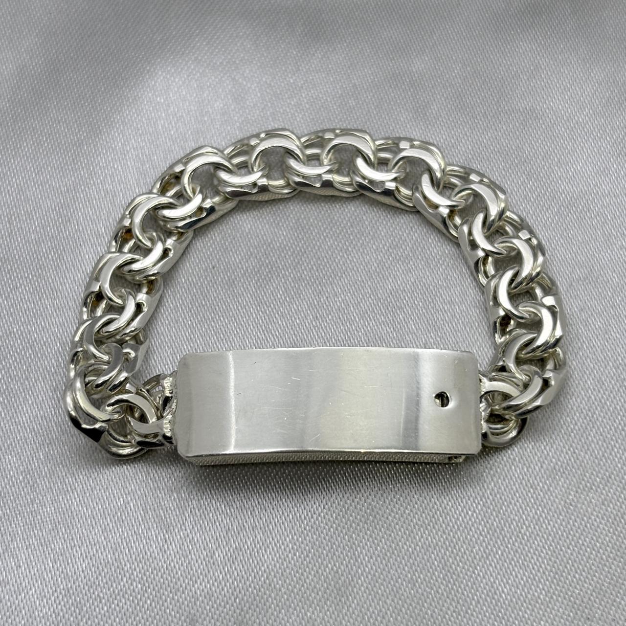 #ESC253 - Esclava Tejido Chino Placa En Caja Plata - A06/22.5