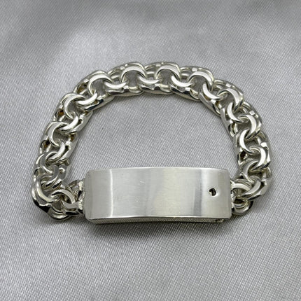 #ESC253 - Esclava Tejido Chino Placa En Caja Plata - A06/22.5