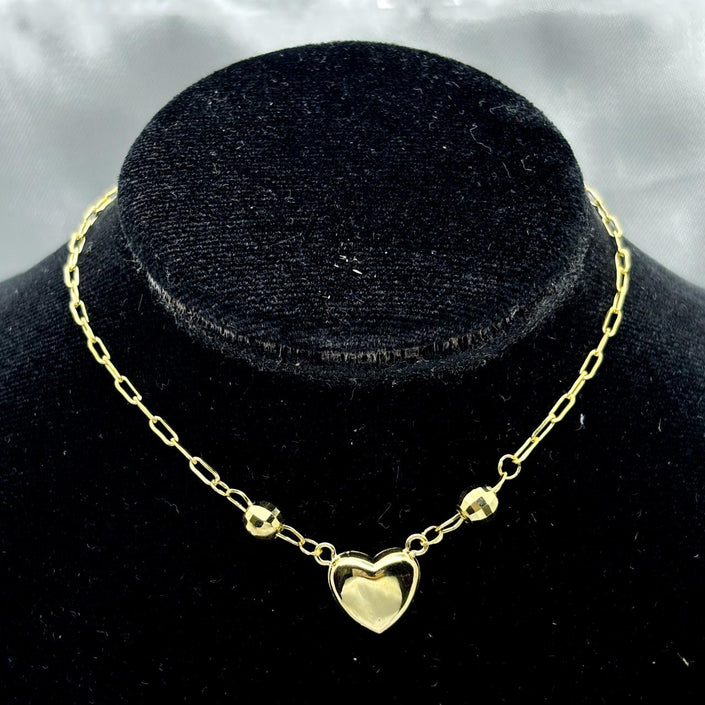 #G10122 - Gargantilla De Corazón Oro 10K - I07/3.5