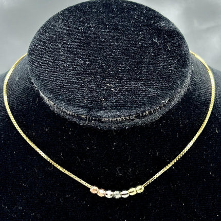 #G10125 - Gargantilla De Esferas Oro 10K - I07/2.5