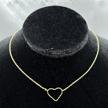 #G10131 - Gargantilla Corazón Diamantada Oro 10K - H19/2.7