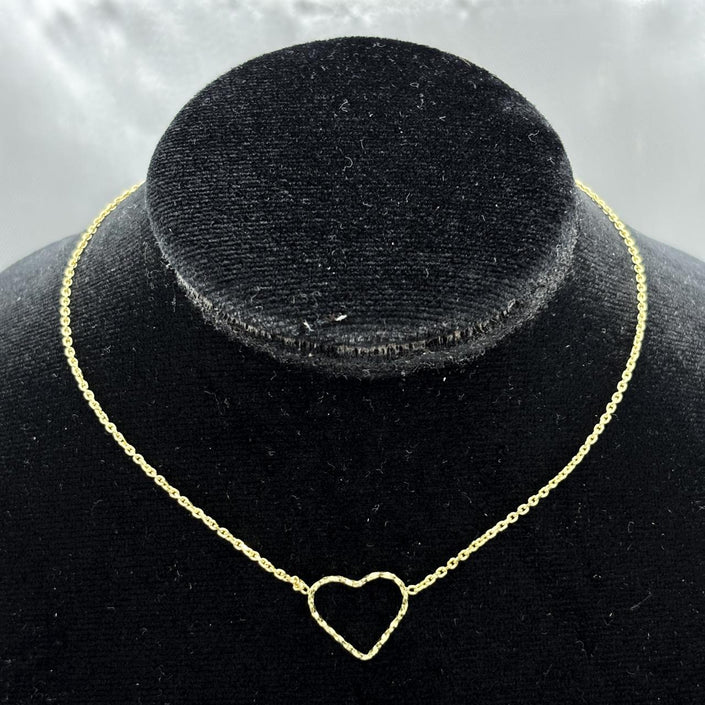 #G10131 - Gargantilla Corazón Diamantada Oro 10K - H19/2.7