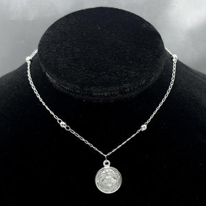 #G157 - Gargantilla Virgen San Juan De Los Lagos Con Piedra Zirconia Plata - F2.6