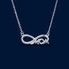 #G177 - Gargantilla Dije Infinito Mamá Con Piedra Zirconia Plata - PU3.7