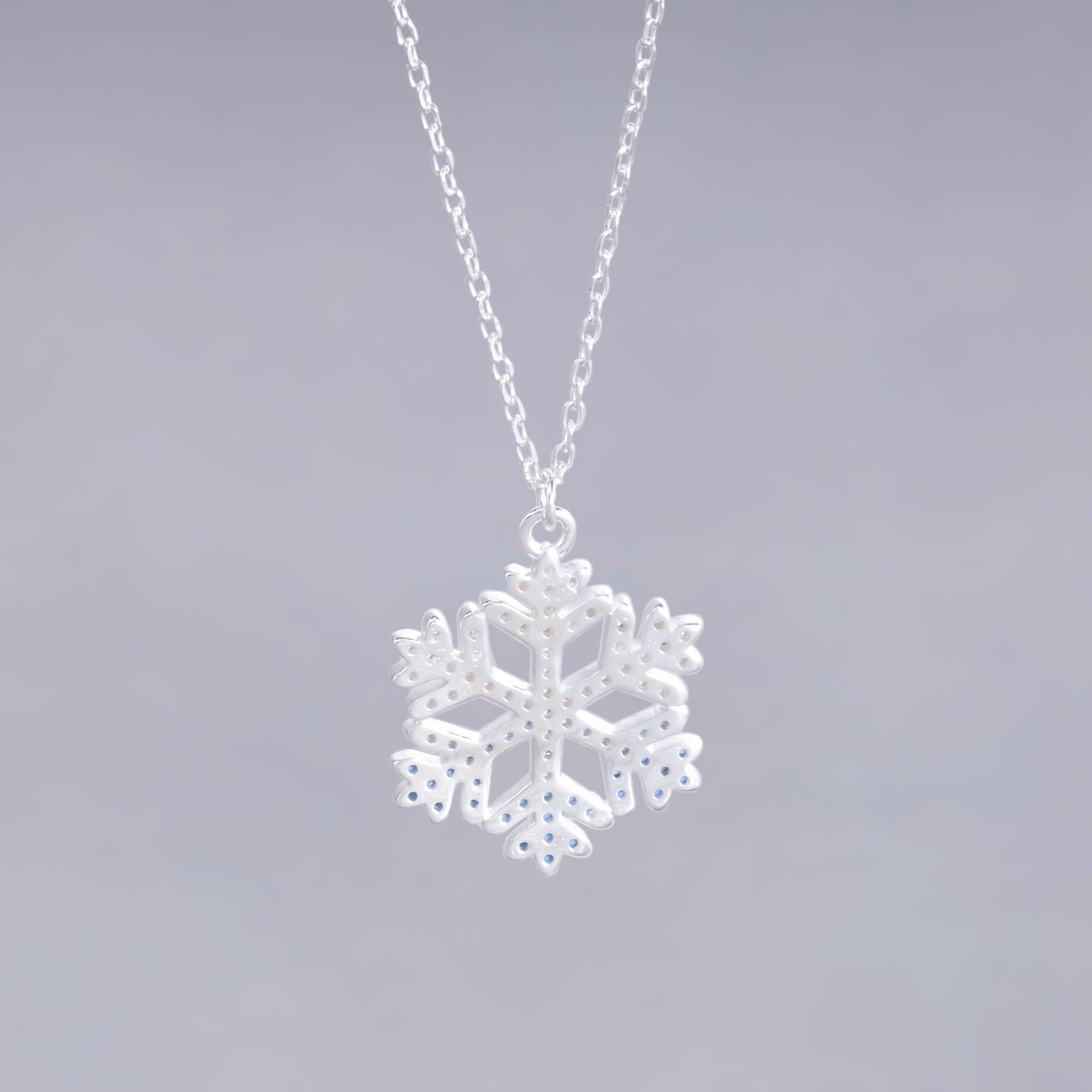 #G227 - Gargantilla Copo De Nieve De Plata - B11/2.8