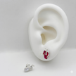 #BR193 - Broquel COnciencia/Angel/Diablito Piedra Zirconia Plata - E48/