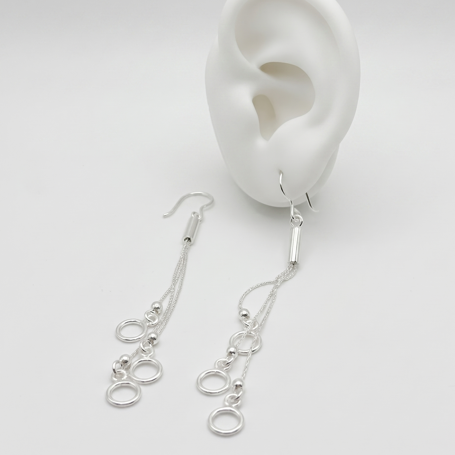 #AR238 - Aretes Largos Con Aros - A12/5.6