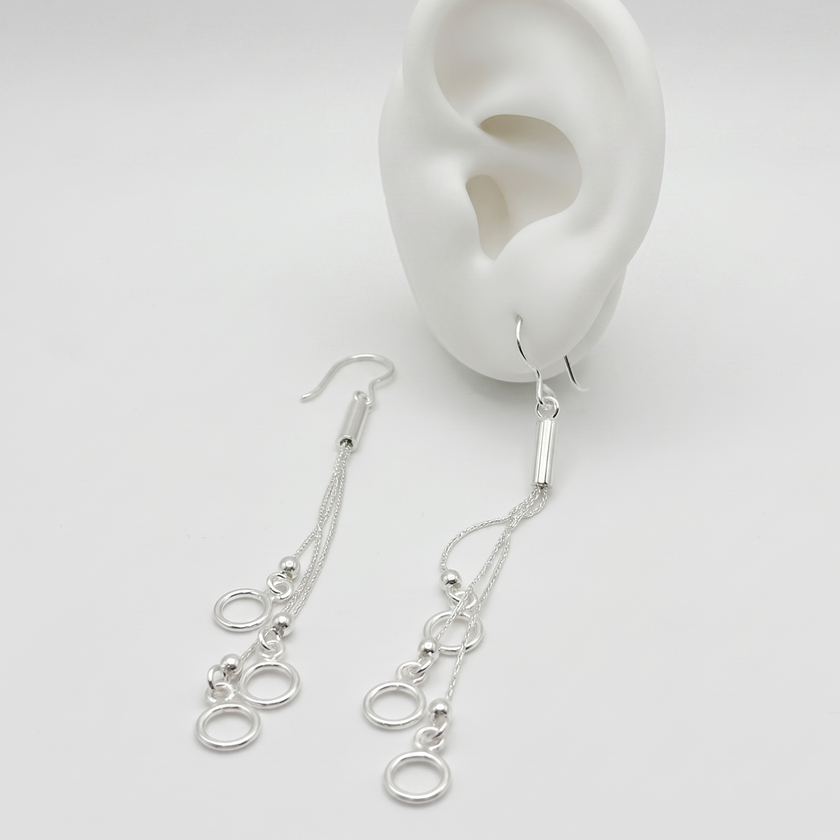 #AR238 - Aretes Largos Con Aros - A12/5.6
