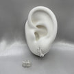 #H196 - Huggie Elegante Con Piedra Zirconia Plata - A15/2.3