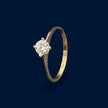 #HE136 - Anillo Solitario De Oro 10k - H05/1.8