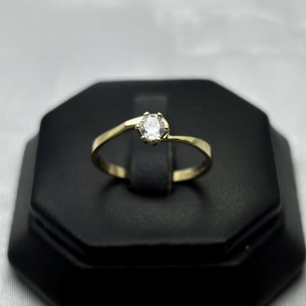 #HE137 - Anillo Solitario De Oro 10k - H05/1.7