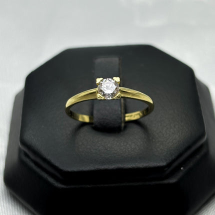 #HE138 - Anillo Solitario De Oro 10k - H05/1.6