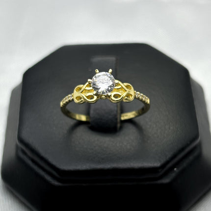 #HE140 - Anillo Solitario De Oro 10K - H07/1.9