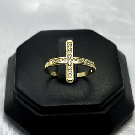#HE146 - Anillo De Cruz De Oro 10k - H07/1.7