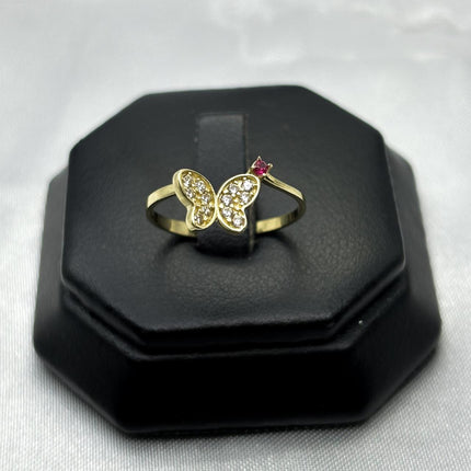 #HE149 - Anillo De Mariposa De Oro 10k - H07/1.7
