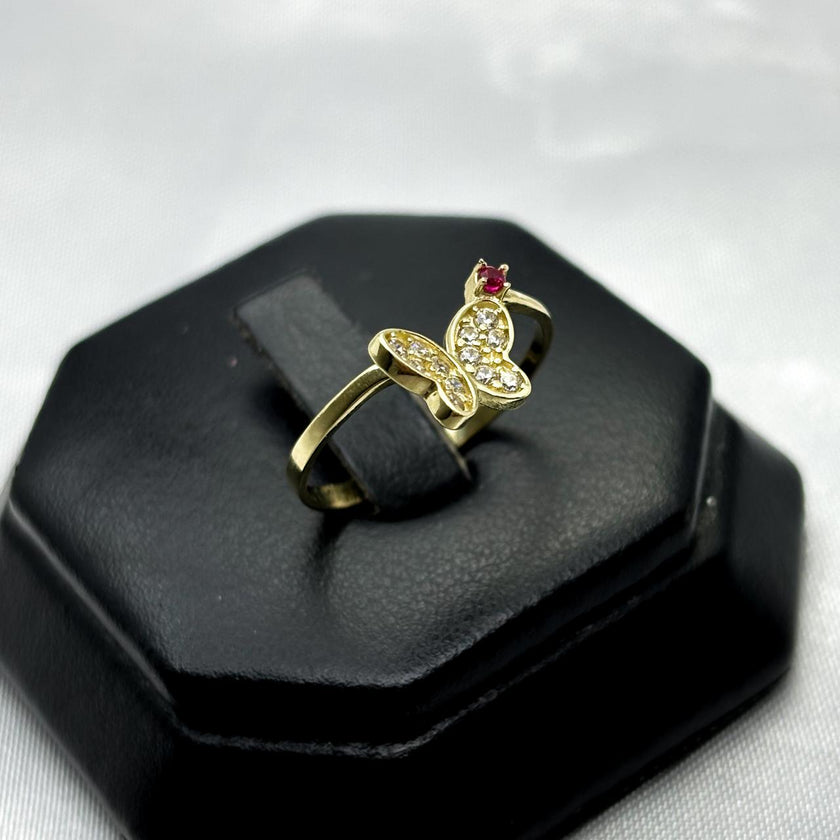 #HE149 - Anillo De Mariposa De Oro 10k - H07/1.7