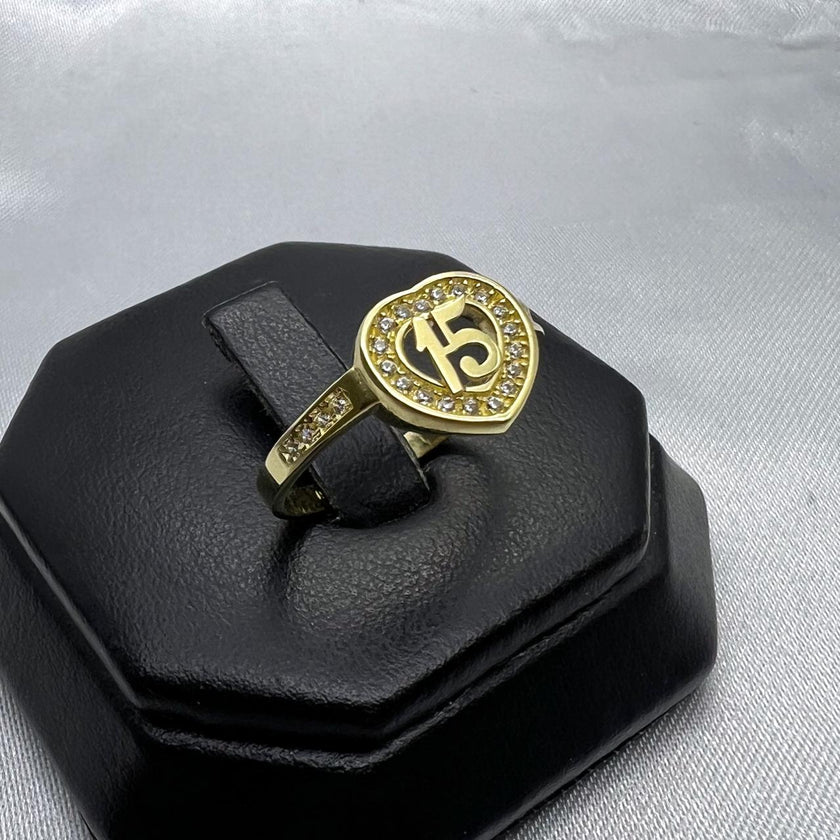 #HE156 - Anillo De Corazón De Oro 10k - H07/2.1