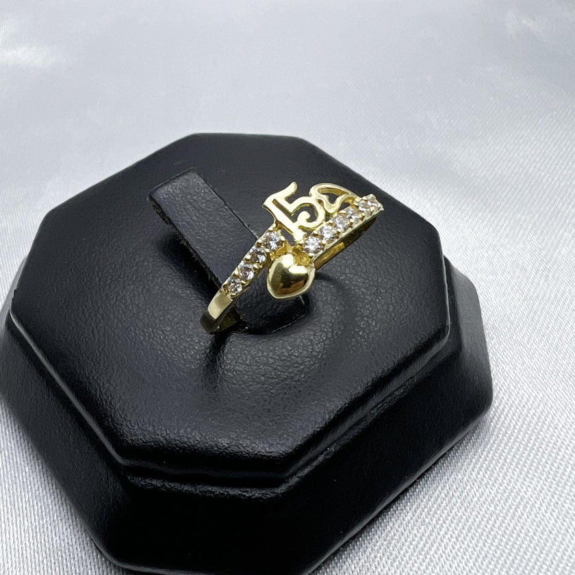 #HE157 - Anillo De XV/15 Años De Oro 10k - H07/1.4