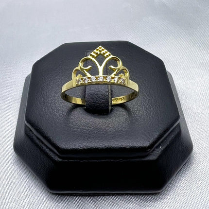 #HE158 - Anillo De Corona De Oro 10k - H07/1.6
