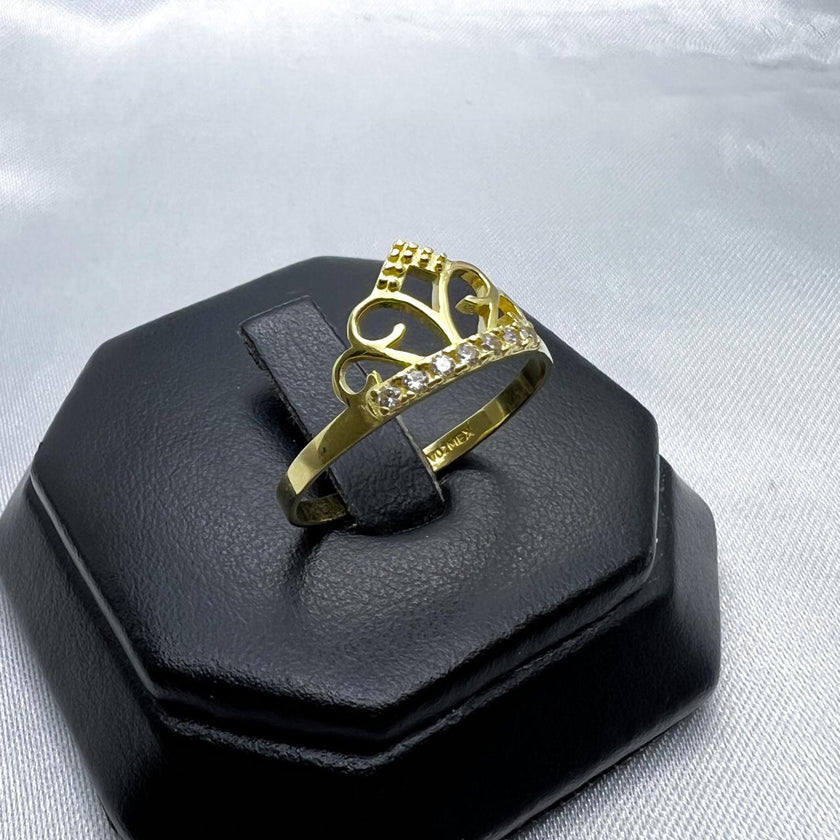 #HE158 - Anillo De Corona De Oro 10k - H07/1.6