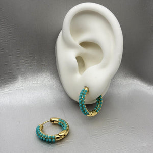 #HOL163 - Huggie Bolitas Oro Laminado 18K - LA035/