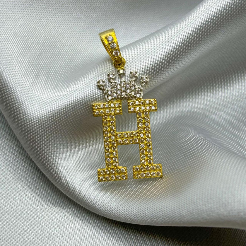 #HE163 - Dije Letras De Oro 10k - H04/3.5