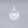 #HE118 - Placa Circular De Plata - DE025/