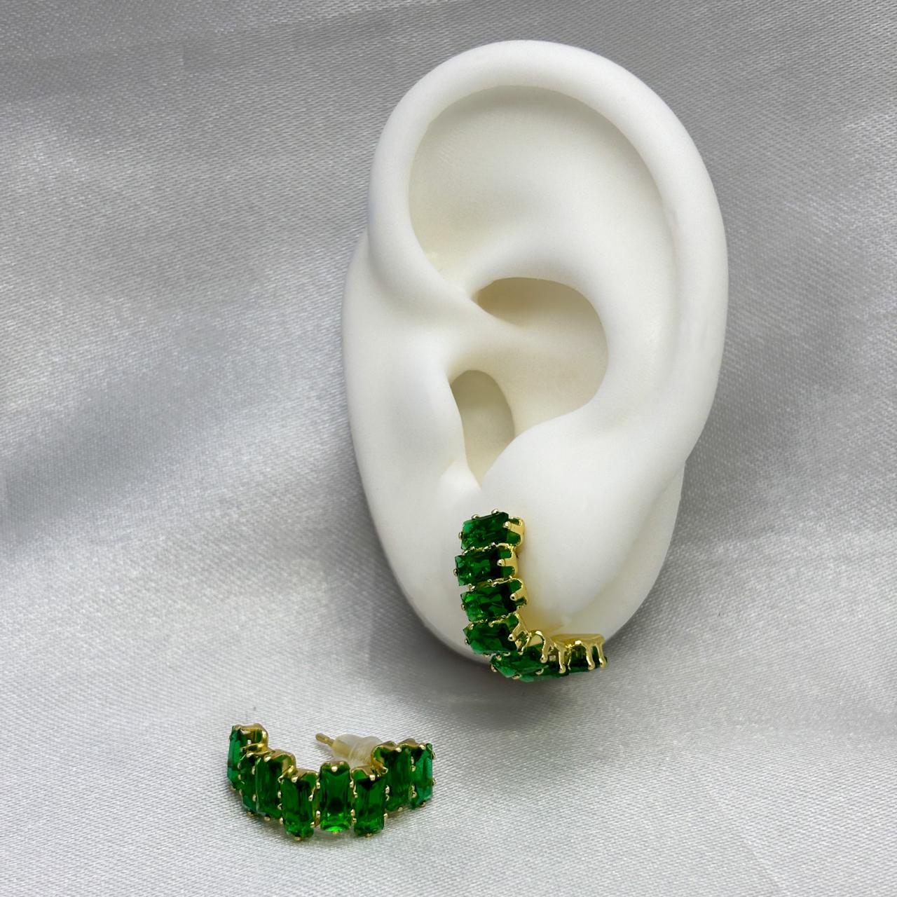 #ARL142 - Arete Con Piedra De Zirconia Oro Laminado 18K - LB030/