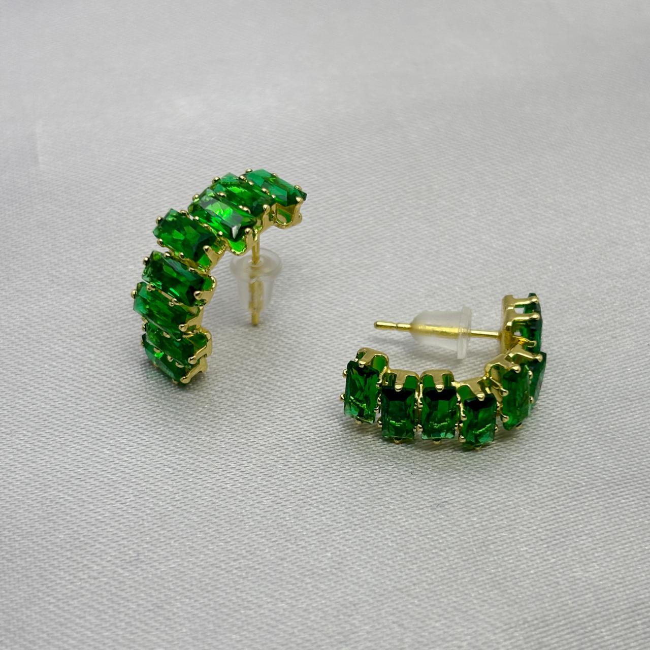 #ARL142 - Arete Con Piedra De Zirconia Oro Laminado 18K - LB030/