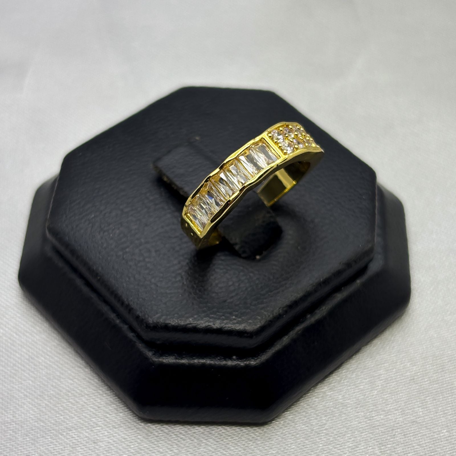 #AOL168 - Anillo Ajustable Piedra Zirconia Oro Laminado 18K - LB030/