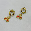 #ARL140 - Arete Circular Con Cerezas De Oro Laminado 18k - LB030/