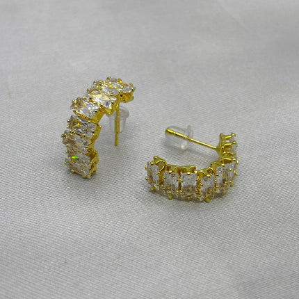 #ARL142 - Arete Con Piedra De Zirconia Oro Laminado 18K - LB030/