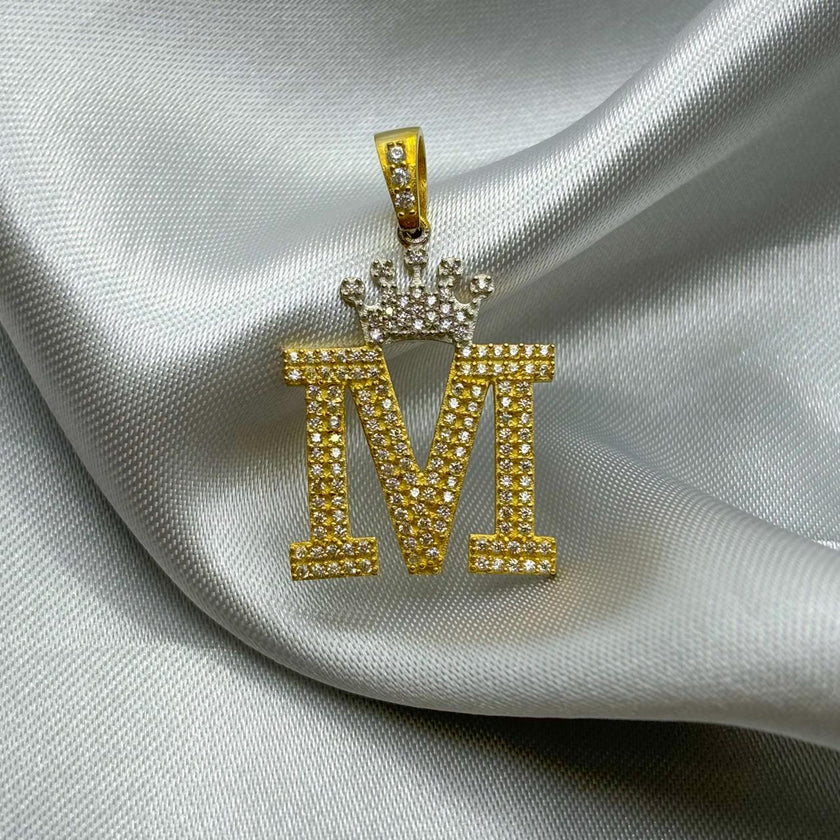 #HE163 - Dije Letras De Oro 10k - H04/3.5