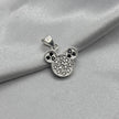 #D449 - Dije Mickey Mouse Con Piedra Zirconia Plata - A09/2.0