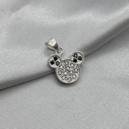 #D449 - Dije Mickey Mouse Con Piedra Zirconia Plata - A09/2.0