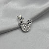 #D449 - Dije Mickey Mouse Con Piedra Zirconia Plata - A09/2.0