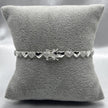 #PA117 - Pulsera Corazones Piedra Zirconia Plata - C30/9.3