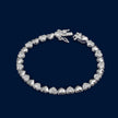 #PA117 - Pulsera Corazones Piedra Zirconia Plata - C30/9.3