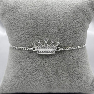 #PA166 - Pulsera Corona Con Piedra Zirconia Plata - A09/3.7