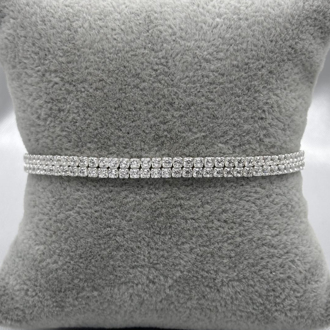 #PA191 - Pulsera Tipo Tenis Con Piedras De Zirconia Plata - C46/7.0