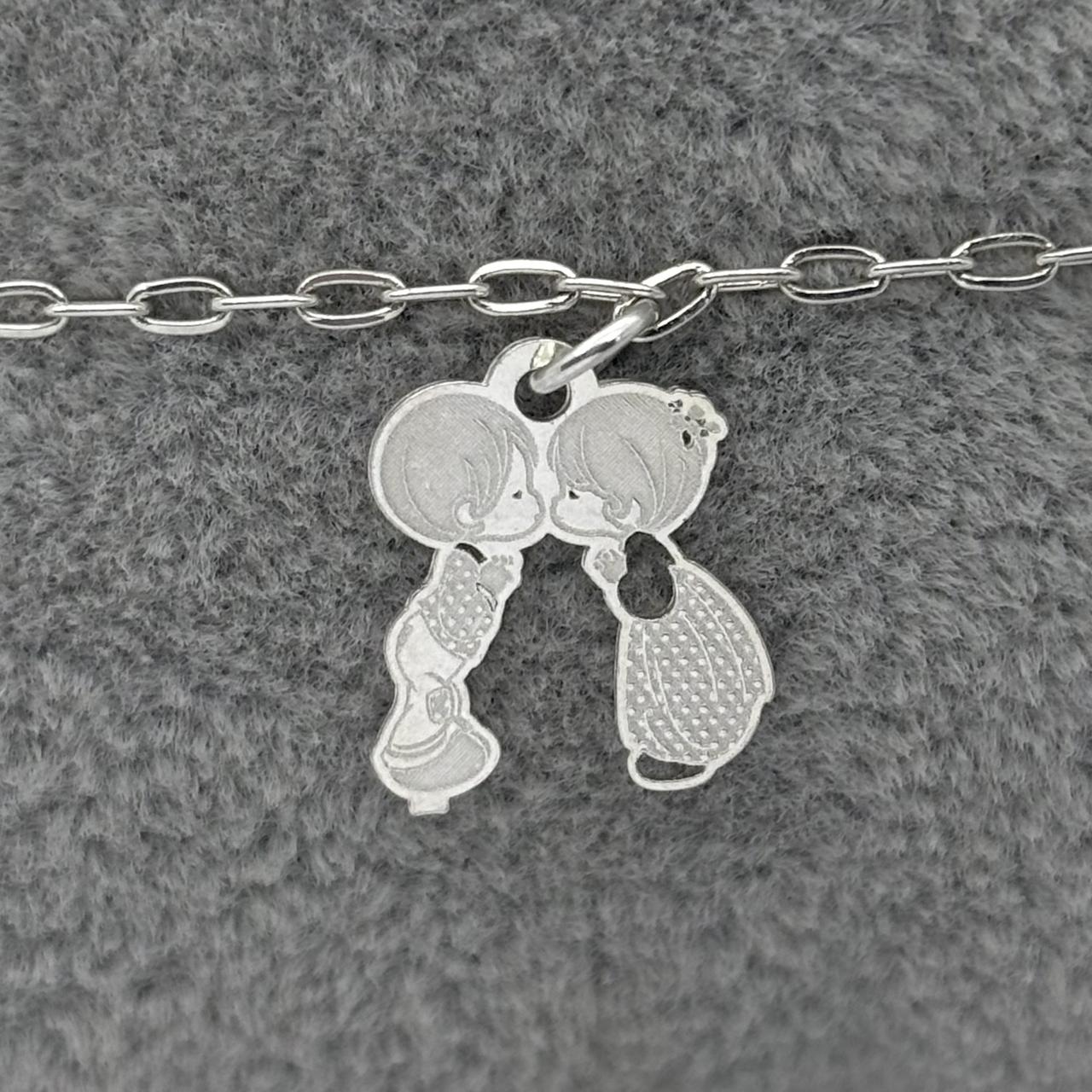 #PA217 - Pulsera Niña Y Niño Corazón Piedra Zirconia Plata - A18/2.7
