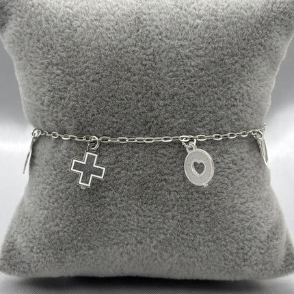 #PA251 - Pulsera Diversos Dijes Religiosos Plata - A18/3.3
