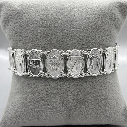 #PA290 - Pulsera Dijes De La Suerte Plata - A09/13.3